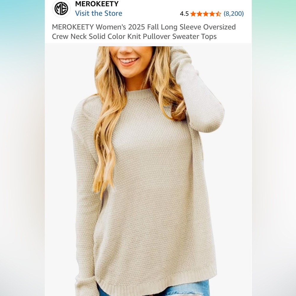 Cream MEROKEETY Sweater